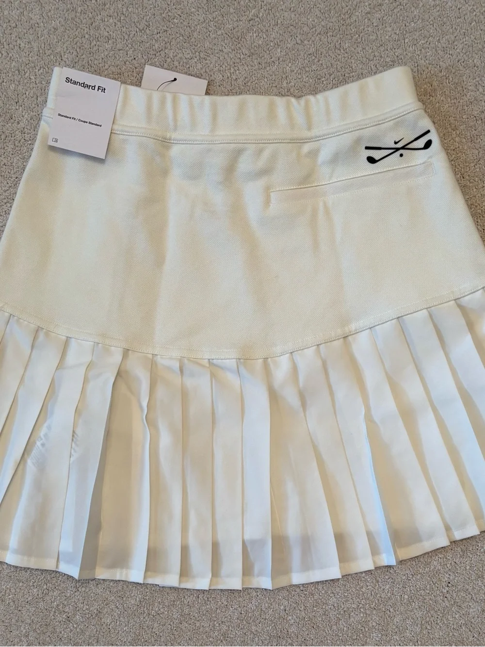 Nike White Tennis Skirt with Pleated Panels
